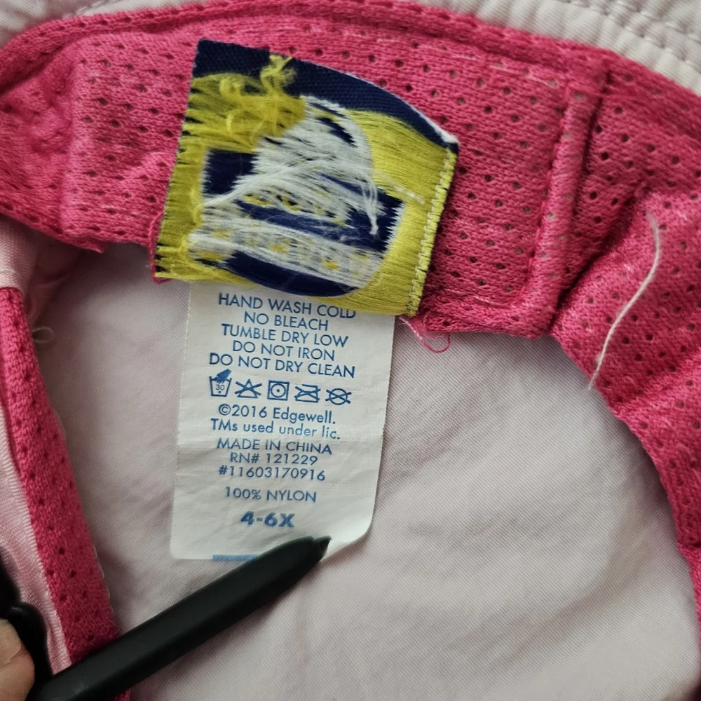 Banana Boat Girls Pink Bucket Sun Hat Size 4 to 6X